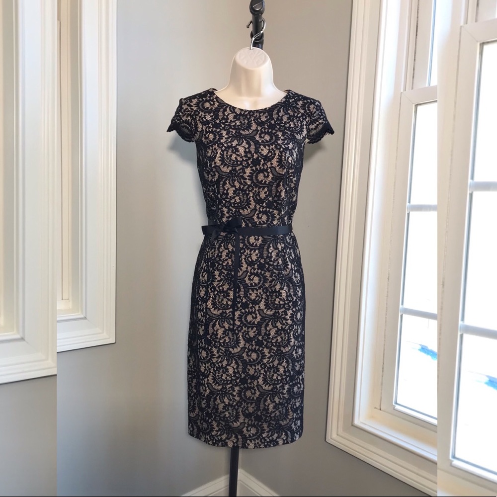 Talbots Black Lace Overlay Cocktail Dress - Women’s 2 NWT $229